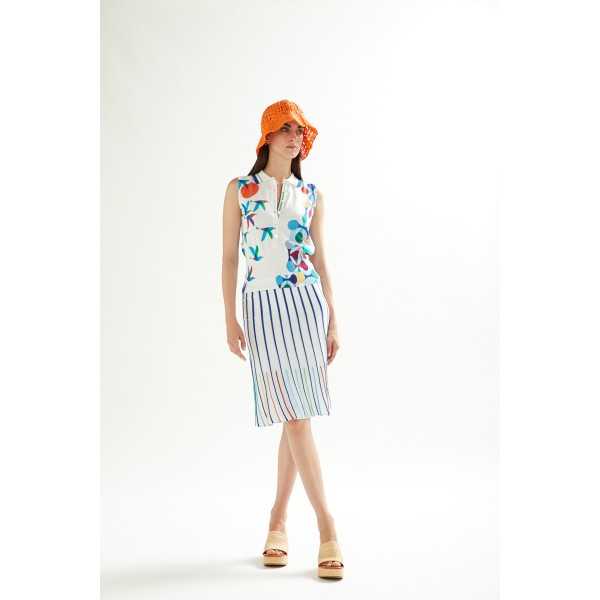Polo with Birds print