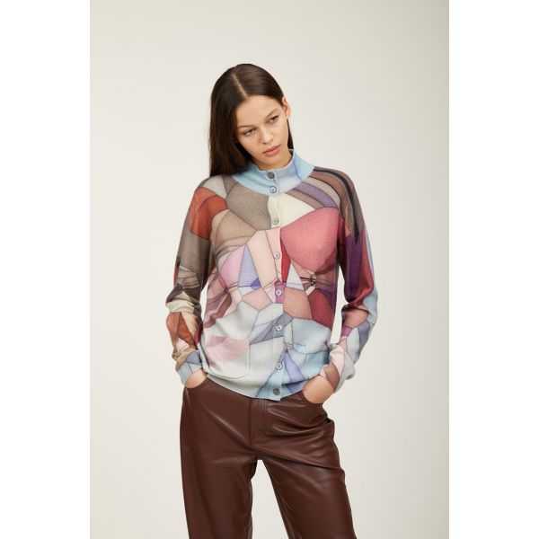 Jacket with Vetrate print