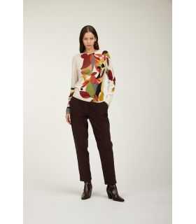 Maglia girocollo con stampa Astratta double use