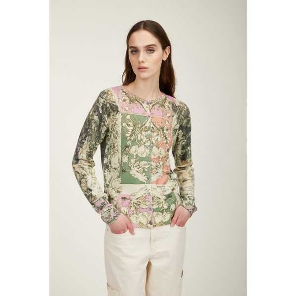 Giacca coreana con stampa Liberty double use