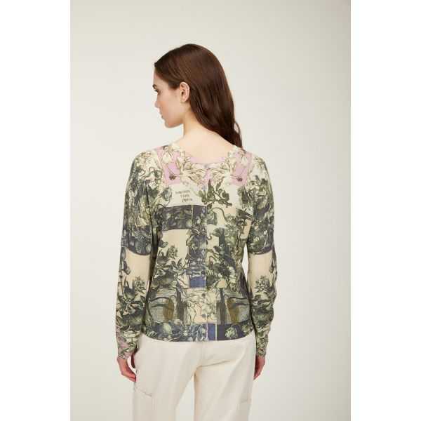 Giacca coreana con stampa Liberty double use