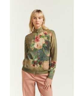 Jacket with pockets and Reinassance print