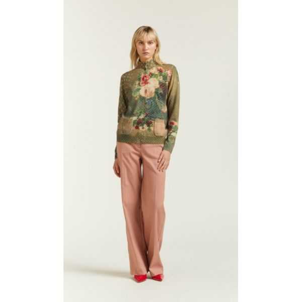 Jacket with pockets and Reinassance print