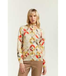Jacket with pockets and Wallpaper print