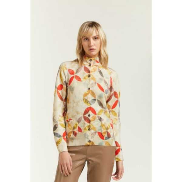 Giacca con tasche e stampa Wallpaper