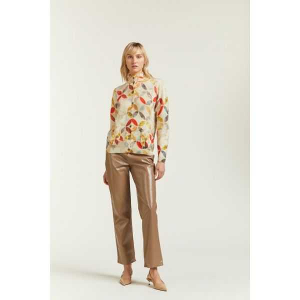Jacket with pockets and Wallpaper print