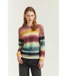 Maglia girocollo con stampa Shaded Stripes