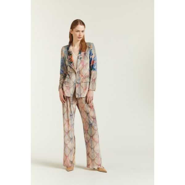Blazer in Velluto con stampa Tappezzeria