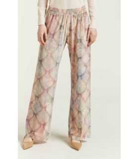 Velvet Pants with Tapestry print
