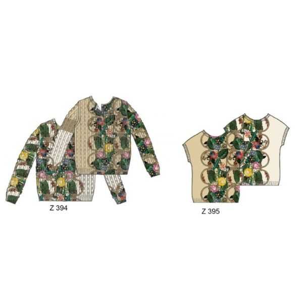 Twin set with Double use Garden print (Z394+Z395)