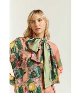 Scarf with Garden print