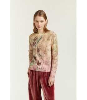 Maglia Traforata con stampa Botanica double use