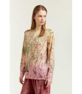 Maglia Girocollo Oversize con stampa Botanica double use