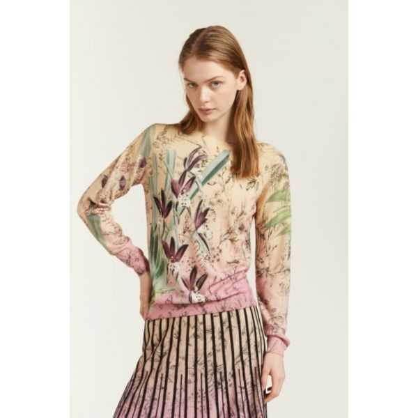 Maglia Girocollo con stampa Botanica double use