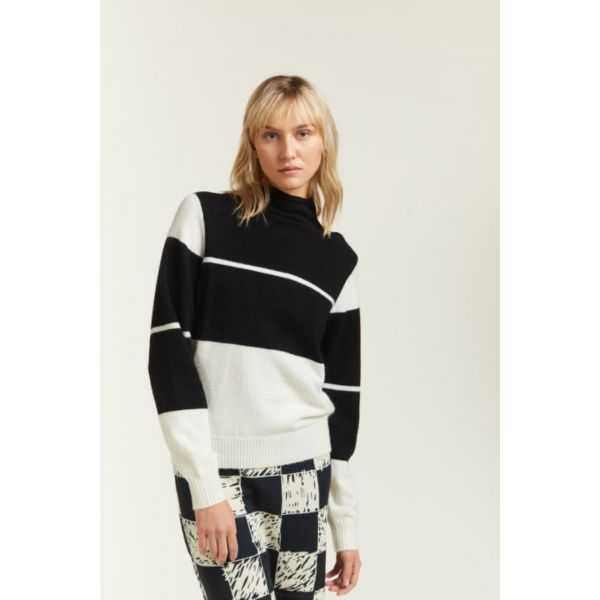 Lupetto con Maxi righe bicolore