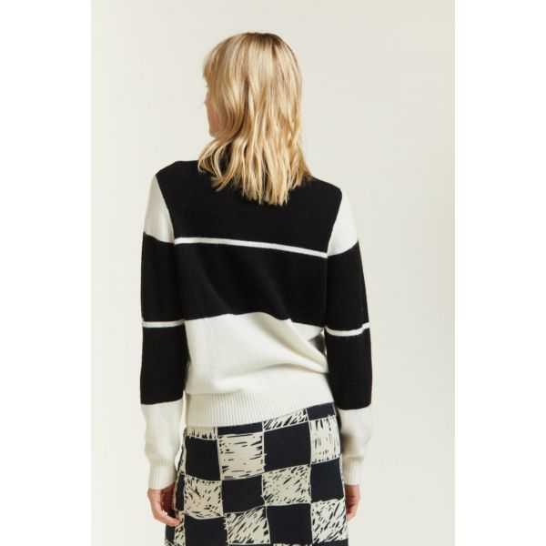 Lupetto con Maxi righe bicolore