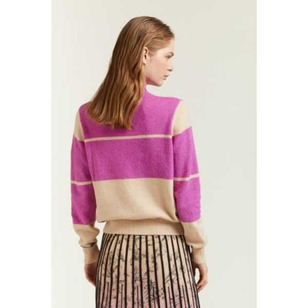 Maxi striped Turtleneck