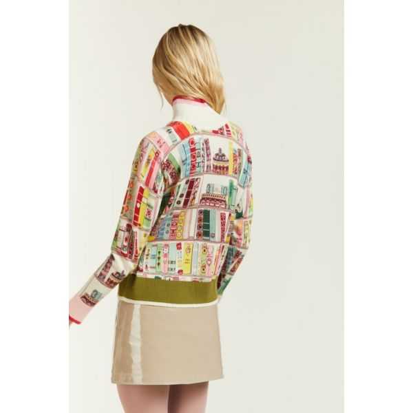 Lupetto Oversize con stampa Books double use