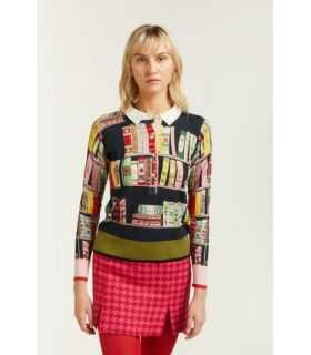 Polo shirt with Books print