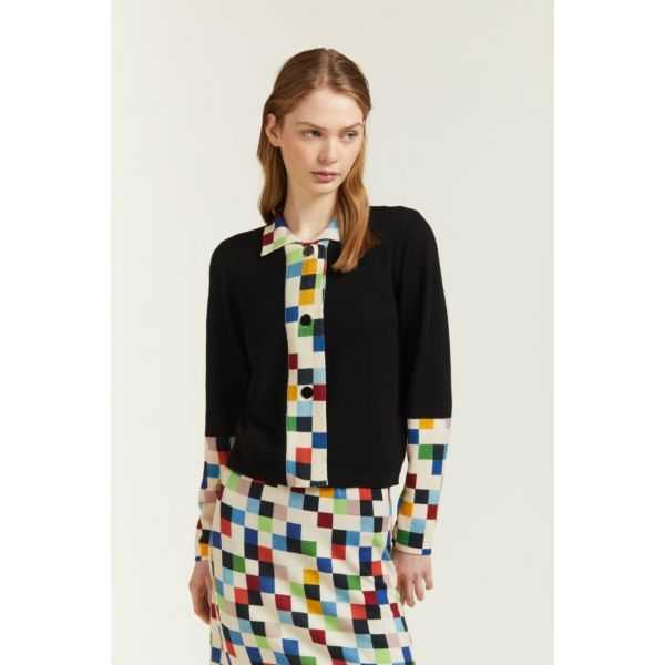 Jacket with Chess print Inserts