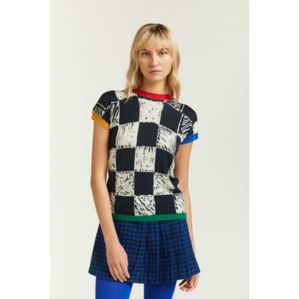 Twin set with Squares print and Patches (Z336+Z337)