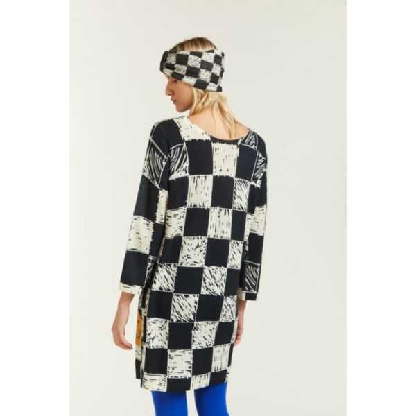 Dress with Squares print and Patches