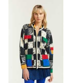 Cargo Jacket with Squares print