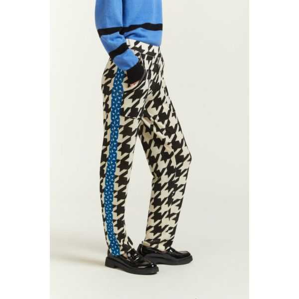 Pantalone con stampa Pied de Poule