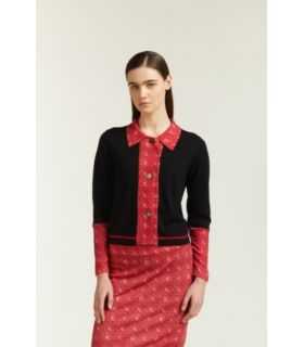 Jacket with Matelassè print inserts