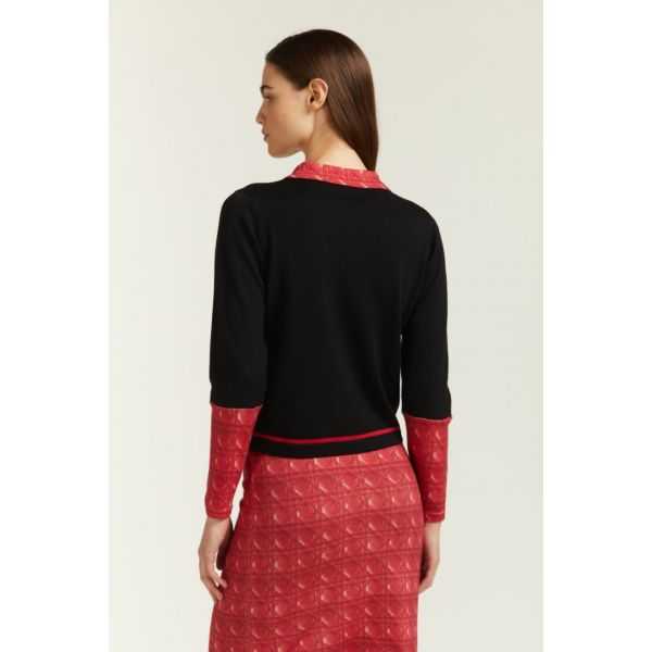 Jacket with Matelassè print inserts
