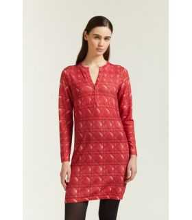 Dress with matelassè print