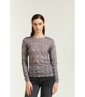 Crewneck sweater with double use Matelassè print