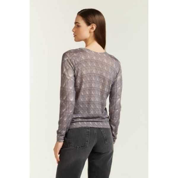 Maglia Girocollo con stampa Matelassé double use