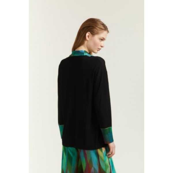 Maglia Oversize con Inserti stampa Optical