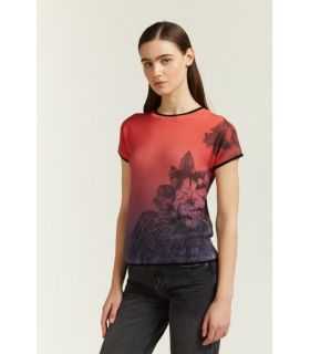Maglia mezza manica kimono con stampa Degradè