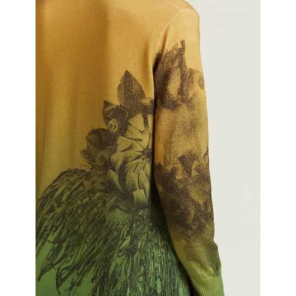 Crewneck sweater with Degradè print