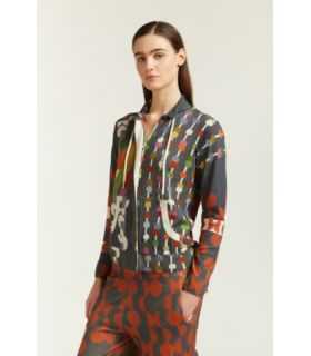 Giubbotto con zip stampa Pop