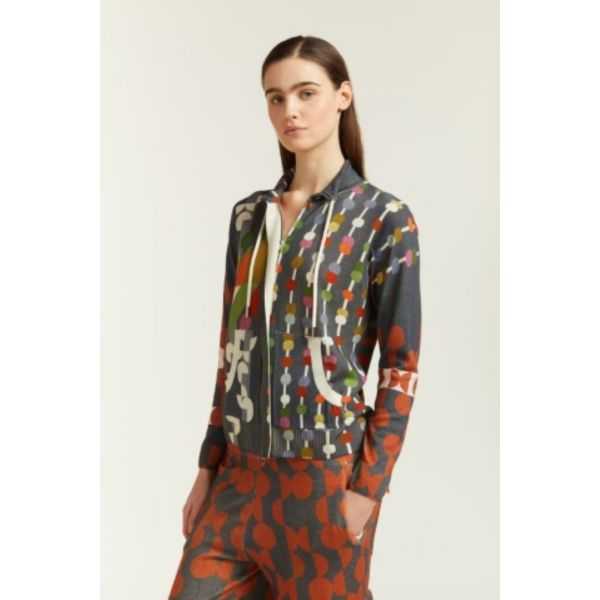 Giubbotto con zip stampa Pop