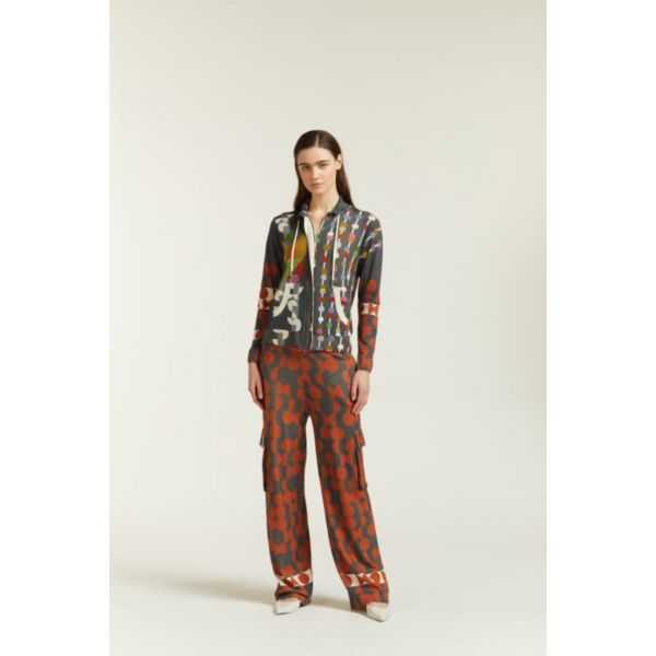 Zip up jacket with Pop print