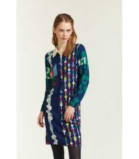 Polo dress with Pop print