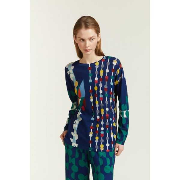Oversize sweater with Pop print