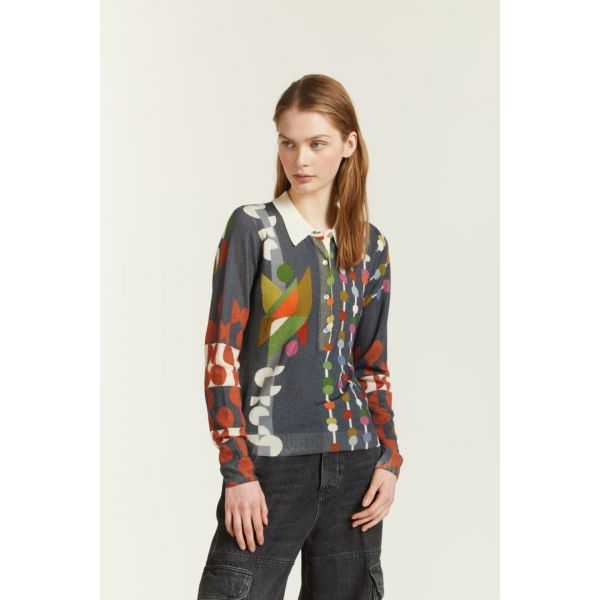 Polo shirt with Pop print