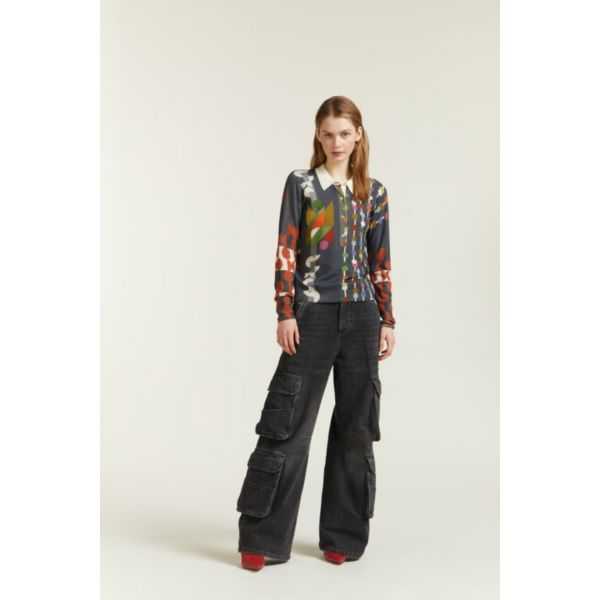 Polo shirt with Pop print