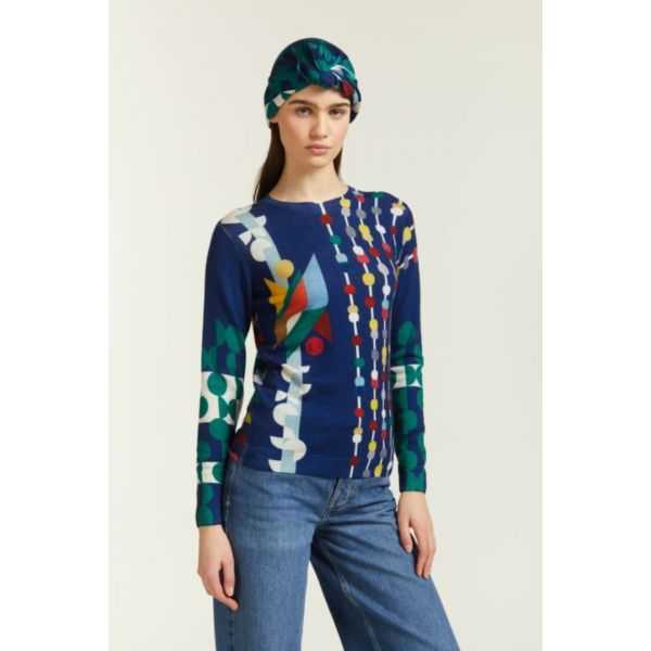 Maglione girocollo con stampa Pop double use