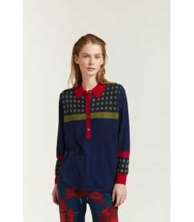 Oversize Polo shirt with inlay