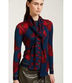 Scarf with Poppies print
