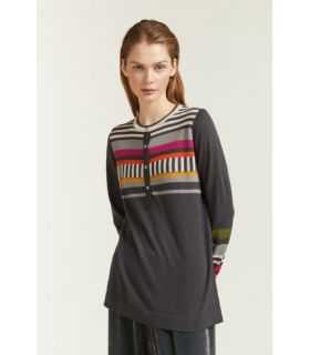 Oversize shirt with striped pattern