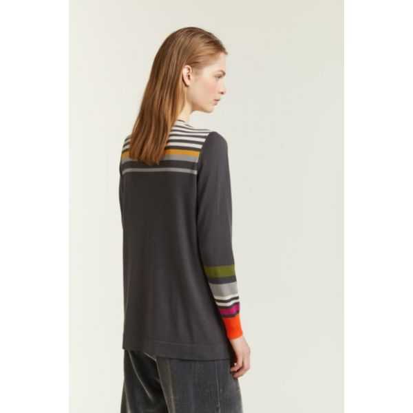 Oversize shirt with striped pattern