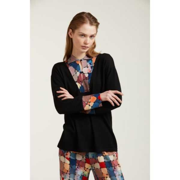 Oversize sweater with Mosaic print inserts