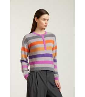 Blouse with colorful stripes